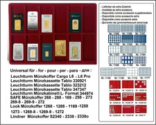 Look Münztableaus 12x 95x47x12mm Für rechteckige Münzen Goldbarren Silberbarren