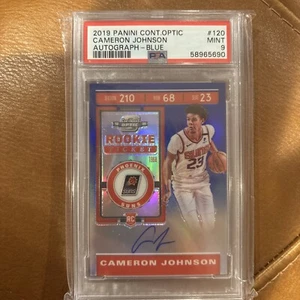 CAMERON JOHNSON 2019-20 CONTENDERS OPTIC ROOKIE BLUE RC AUTO 20/49 PSA 9 - Picture 1 of 2