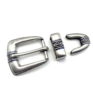 25mm Antique Silver Buckle Kits Women Men Buckle Sets with Belt Loop,Belt Clip - Picture 1 of 8