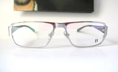 Armações de óculos masculinas Freudenhaus Alemanha titânio 56-16 136 grande prata Phill - Imagem 1 de 4