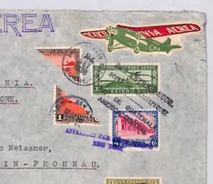 GUATEMALA Air Mail Cover San Antonio Suchitepéquez GERMANY via USA 1936 YU134 - Picture 1 of 10