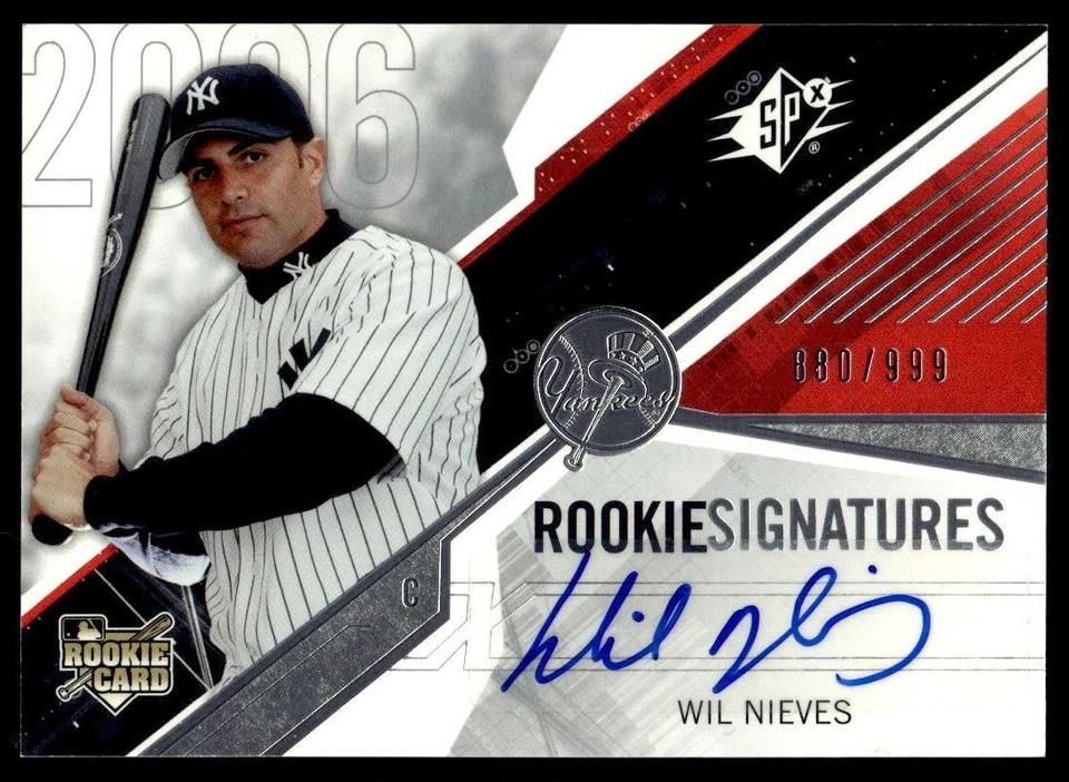 2006 SPx ROOKIE SIGNATURES Wil Nieves Auto 880/999 New York Yankees #141 - Image 1 of 2