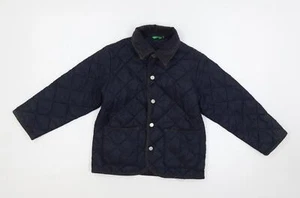 Chaqueta acolchada azul United Colors of Benetton para niños talla 4 años a presión - Imagen 1 de 10