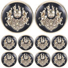 10 Pcs Alloy Metal Buttons Miss Clothing Accessories Gold Pant