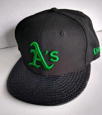 Oakland A's Hat Athletics New Era MLB Snakeprint 59Fifty Baseball Size 7 1/4 NEW - Image 1 of 4