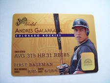 Andres Galarraga 1995 DONRUSS STUDIO GOLD #42 Colorado Rockies  MLB BASEBALL