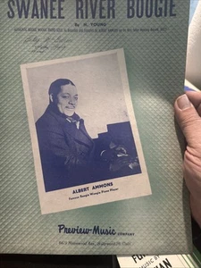 A 1947 Swanee River Boogie ALBERT AMMONS Sheet Music - Foto 1 di 2
