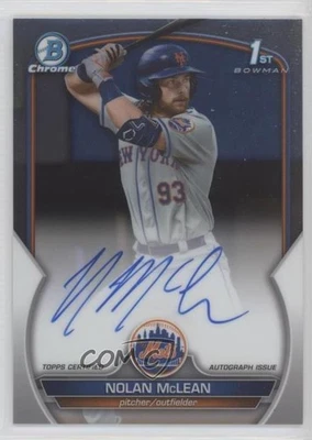 2023 Bowman Draft Chrome Prospect Auto Nolan McLean #CDA-NM Auto - Image 1 of 2