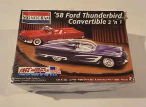 Sealed 2002 Monogram 1:24 '58 Ford Thunderbird Convertible 2 in 1 Modellauto Bausatz - Bild 1 von 6