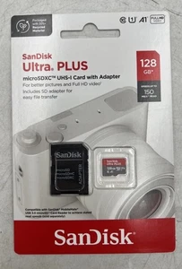 Sandisk Ultra Plus microSDXC UHS-I with Card Adapter 16gb Full HD Video - Picture 1 of 3