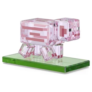 Swarovski Crystal Minecraft Pig Figurine Decoration, Pink, 5701273 - Picture 1 of 4