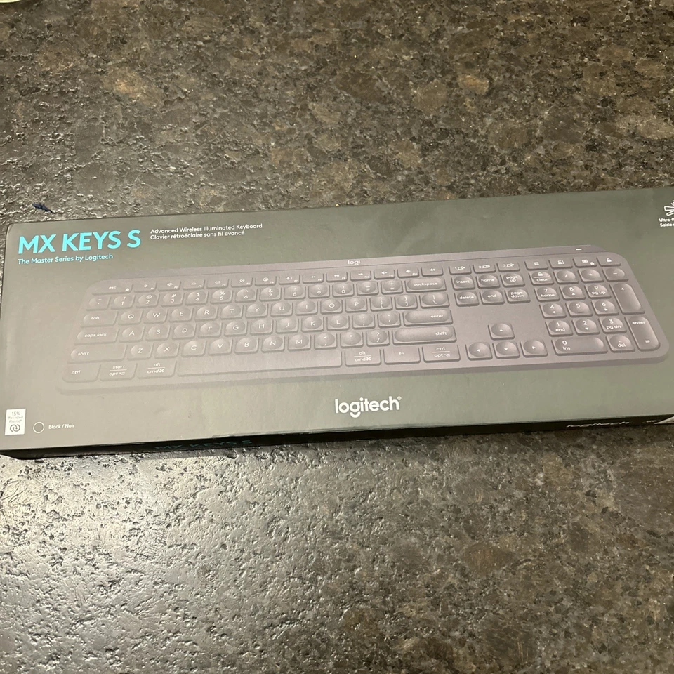 Logitech MX Keys S Full-Size Bluetooth Wireless Keyboard - Black 920-011406 - Image 1 of 1
