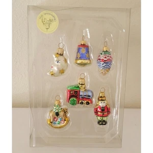 Oberfrankische Hand Blown Mini Mercury Glass Ornaments Set of 6 Made In Poland - Picture 1 of 2