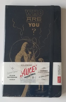 Alice's Adventures In Wonderland Black Moleskine Limited Edition Large Plain OOP - Image 1 of 4