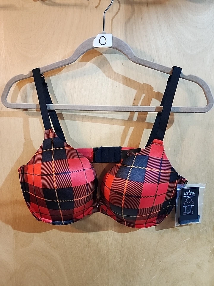 Sujetador push up convertible rojo Frederick's of Hollywood correa halter 38DD Foto 1 de 4