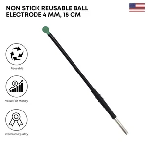 Non-Stick Reusable Ball Electrode 4mm, 15 cm Electrosurgical Electrode - Picture 1 of 2