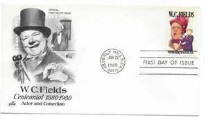 1980 W.C. FIELDS ACTOR & COMEDIAN CENTENNIAL 1880-1980 FIRST DAY OF ISSUE - Picture 1 of 1