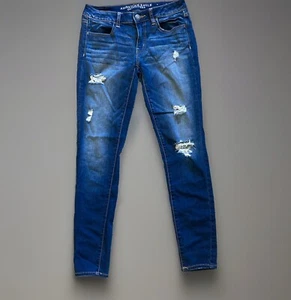 American Eagle Jeans Jeggings Größe 6 Reg Damen abgenutzt gebraucht, in einwandfreiem Zustand kostenloser Versand - Bild 1 von 12
