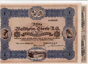 Waldheim-Eberle A.G., Wien 1926, 10 Schilling, deko, selten angeboten, ungelocht - Bild 1 von 1