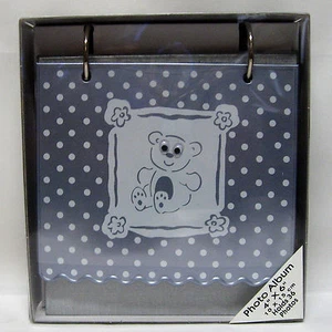 BABY PHOTO ALBUM GRAY 4X6 HOLDS 36 PHOTOS KAMI COLLECTION - Picture 1 of 1