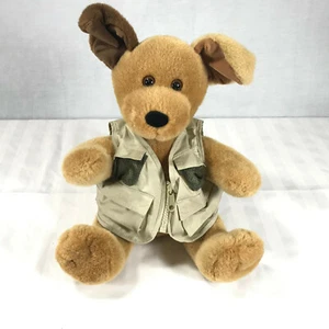 Build A Bear perro de caza cachorro con chaleco y ladridos compañero de pesca orejas flojas - Imagen 1 de 12