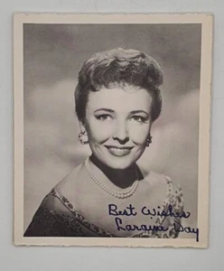 LARAINE DAY Original Autogramm Manuskript Hand Signed Autograph Postkarte - Bild 1 von 2