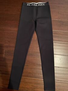 Burberry Black Spandex Leggings. Size 14Y. 24-25 Inches Waist. Inseam 26 Inches