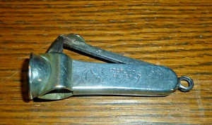 Brightly Cut Silver Cigar Cutter, Probably American and Early 20th Century - Picture 1 of 21