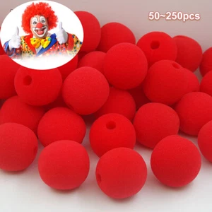 Clownsnasen Rote Schaumstoffnasen Clown Zubehör 5 cm 50-250 Stück Faschingsnase - Picture 1 of 20