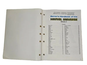 TSR Marvel Super Gamer's Handbook of the Marvel Universe #3 - Mad Thinker VG - Picture 1 of 14
