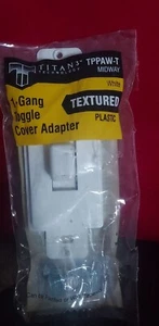 Titan Technology White Textured Plastic 1 Gan Toggle Cover Adapter - Picture 1 of 2