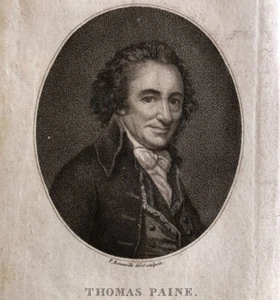 François Bonneville — Thomas Paine (1737-1809) — eau forte au pointillé — 1797. - Imagen 1 de 3