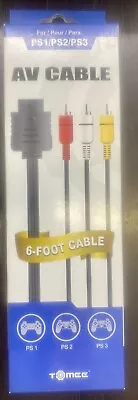NEW AV Audio Video Cable for Sony PlayStation PS3/PS2/PS1 System Console Tomee - Image 1 of 3