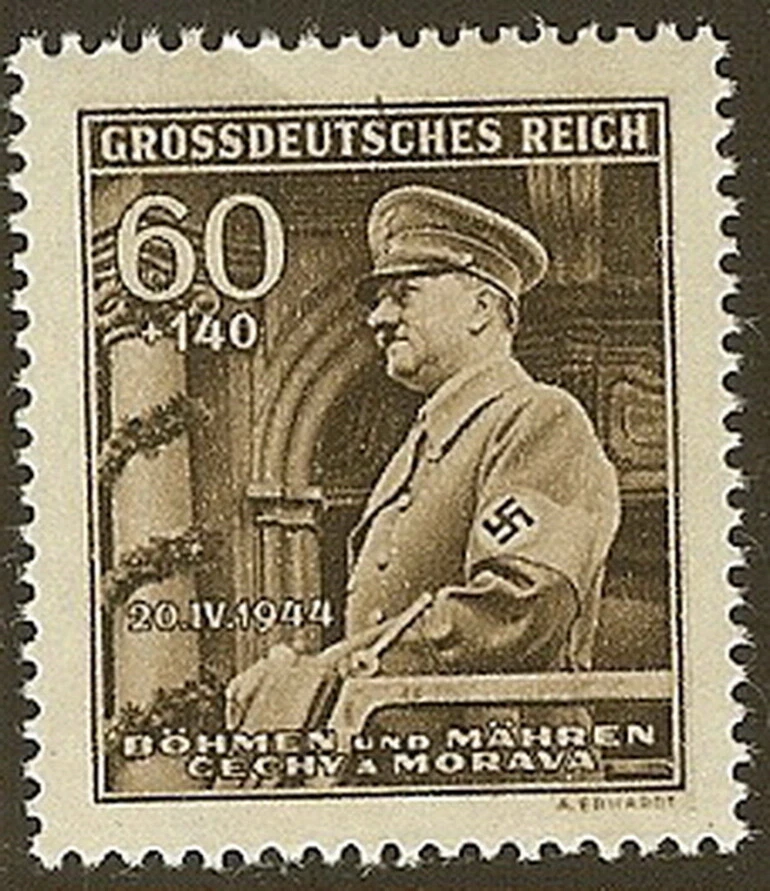 SALE: Stamp Germany Bohemia Czechoslovakia Mi 136 Sc B25 1940 WW2 Hitler MNG - Image 1 of 1