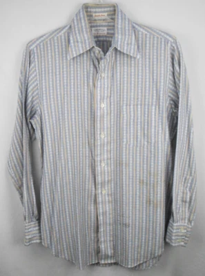 Camisa de vestir de colección The Higbee Company Alumni Gant Shirtmakers azul abotonada 16 35 Foto 1 de 4