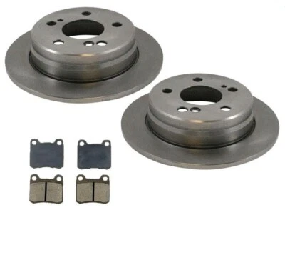 Kit de rotores y pastillas de freno trasero Medcedes 300E (2) 1986-1992 Foto 1 de 4