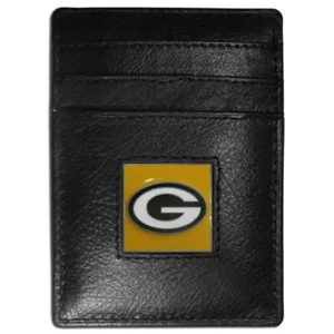 Clip/tarjetador de cuero para dinero Green Bay Packers con licencia oficial - Imagen 1 de 1