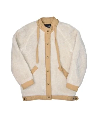 Винтажный Fox точка куртка женщин M 12 шерпа флис Bomber Snap сделано в США - Изображение 1 из 4