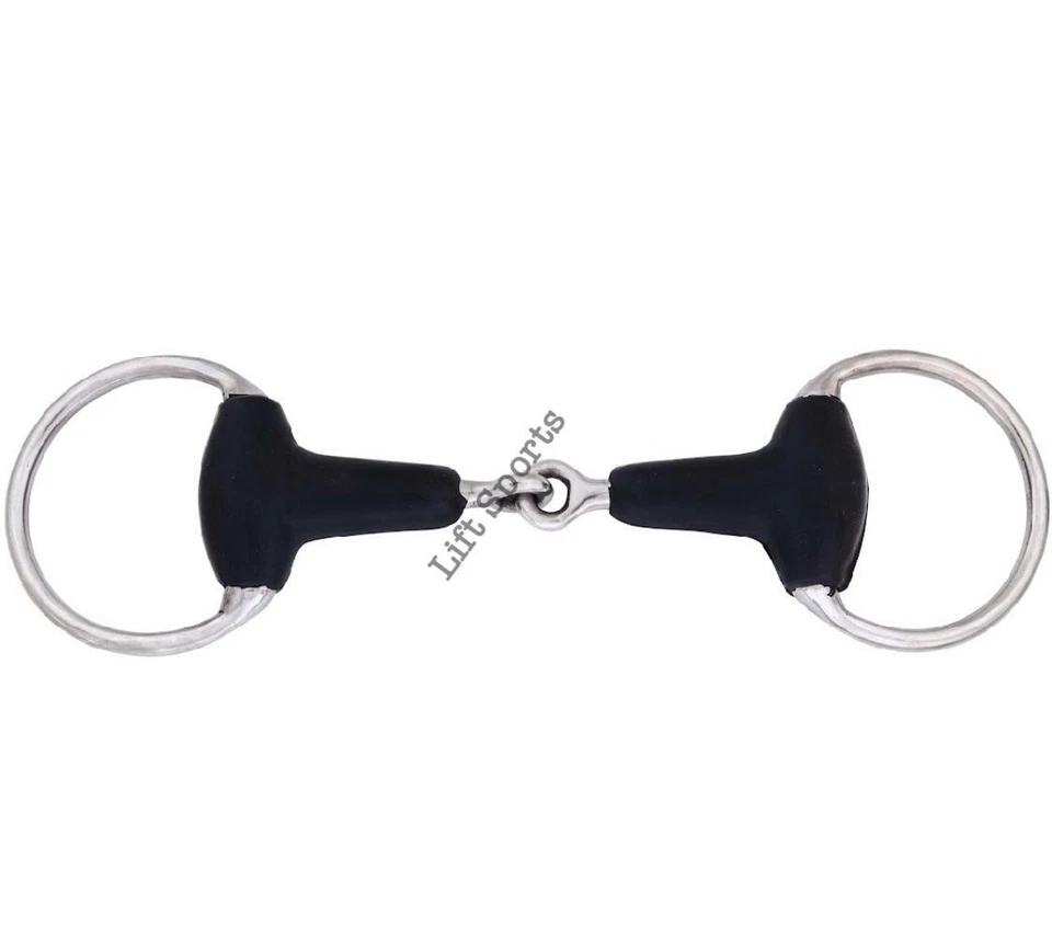LIFT SPORTS New Horse Rubber Egg Butt Bit Stainless Steel All size Snaffle Jointed