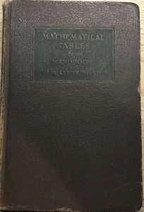 MATHEMATICAL TABLES FROM HANDBOOK OF CHEMISTRY AND PHYSICS 1948 9th Ed HC - Picture 1 of 4