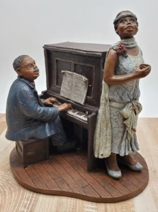1991 SARAH'S ATTIC MUSIC MASTER PLAYER FIGURINE AFRICAN AMERICAN NO. 390/1000 T1 - Picture 1 of 6