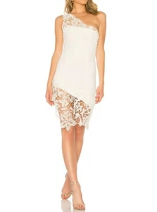 Lovers + Friends - Yazmin asymmetrisches figurbetontes One-Shoulder-Mini-Spitzenkleid S 178 $ - Bild 1 von 4