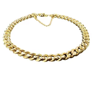 Vintage 18 Karat Yellow Gold Curb Link Chain Bracelet - Picture 1 of 12
