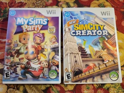 Sim City Creator + My Sims Party (Nintendo Wii) Complete With Manuals - Image 1 of 4
