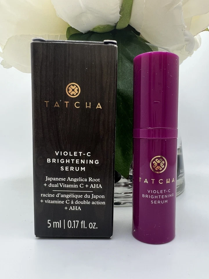 TATCHA Violet-C Brightening Serum Vitamin C +AHA Travel Size NIB 0.17 oz - Image 1 of 1