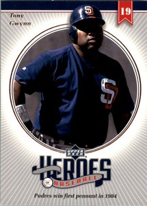 2002 Upper Deck Prospect Premieres Heroes of Baseball #HTG1 Tony Gwynn - NM-MT