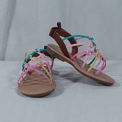 Sandalias de moda Carter's Edina para niñas pequeñas - Arco iris - 8T - Nuevas sin etiquetas - Envío gratuito Foto 1 de 4