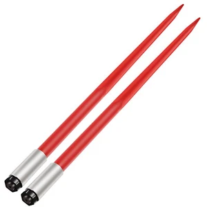VEVOR Frontladerzinken Ballenzinken Ballenspieß Zinken 125x4,5cm Rot - Bild 1 von 12