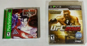 Tekken 3 PS1 (Sony PlayStation 1, 1998) & UFC Undisputed 2010 (PS3) 2 Lot - Picture 1 of 2