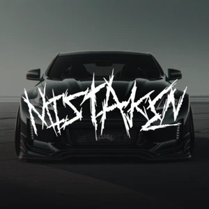 MISTAKEN Decal (Car window banner jdm bumper vinyl sticker decals mistake flaw) - Picture 1 of 3